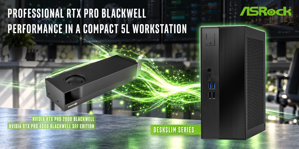 ASRock DeskSlimがRTX PRO対応、5Lで使えるCPUは？
